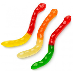 Assorted Wild Fruit Gummi Worms 4/5lb